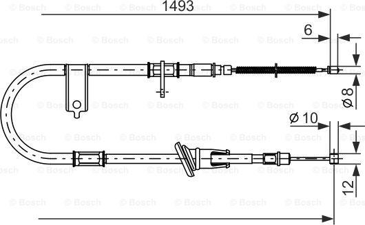 BOSCH 1 987 477 055 - Жило, ръчна спирачка vvparts.bg