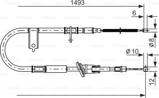 BOSCH 1 987 477 066 - Жило, ръчна спирачка vvparts.bg