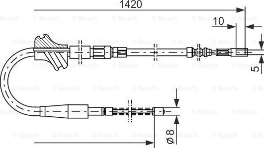 BOSCH 1 987 477 063 - Жило, ръчна спирачка vvparts.bg