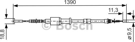 BOSCH 1 987 477 088 - Жило, ръчна спирачка vvparts.bg