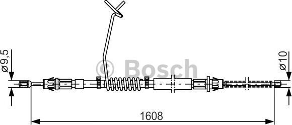 BOSCH 1 987 477 180 - Жило, ръчна спирачка vvparts.bg