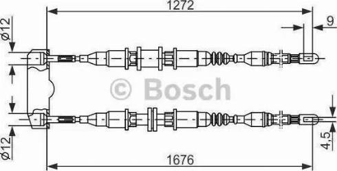 Parts-Mall PTC-042 - Жило, ръчна спирачка vvparts.bg