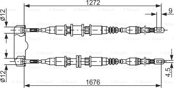 BOSCH 1 987 477 136 - Жило, ръчна спирачка vvparts.bg