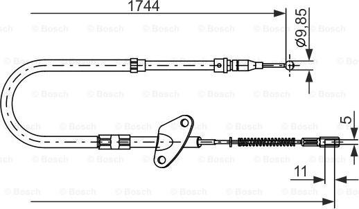 BOSCH 1 987 477 122 - Жило, ръчна спирачка vvparts.bg