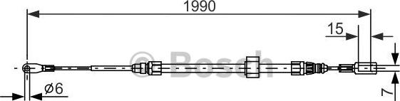 BOSCH 1 987 477 854 - Жило, ръчна спирачка vvparts.bg