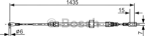 BOSCH 1 987 477 853 - Жило, ръчна спирачка vvparts.bg