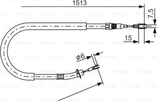 BOSCH 1 987 477 852 - Жило, ръчна спирачка vvparts.bg