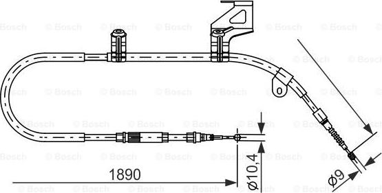 BOSCH 1 987 477 804 - Жило, ръчна спирачка vvparts.bg