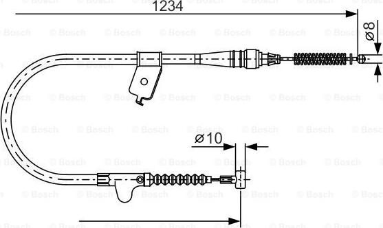 BOSCH 1 987 477 816 - Жило, ръчна спирачка vvparts.bg