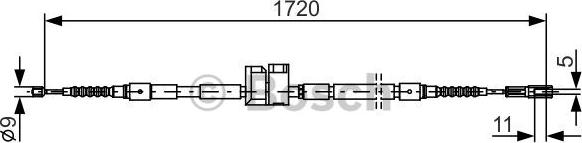 BOSCH 1 987 477 882 - Жило, ръчна спирачка vvparts.bg