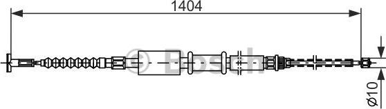 BOSCH 1 987 477 825 - Жило, ръчна спирачка vvparts.bg