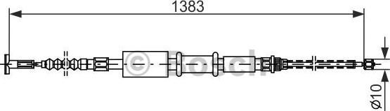 BOSCH 1 987 477 826 - Жило, ръчна спирачка vvparts.bg