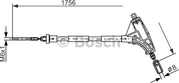 BOSCH 1 987 477 870 - Жило, ръчна спирачка vvparts.bg