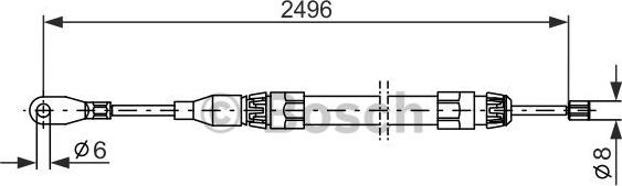 BOSCH 1 987 477 306 - Жило, ръчна спирачка vvparts.bg