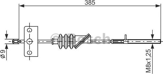 BOSCH 1 987 477 385 - Жило, ръчна спирачка vvparts.bg