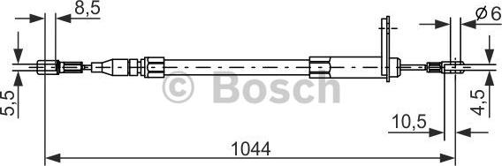 BOSCH 1 987 477 324 - Жило, ръчна спирачка vvparts.bg