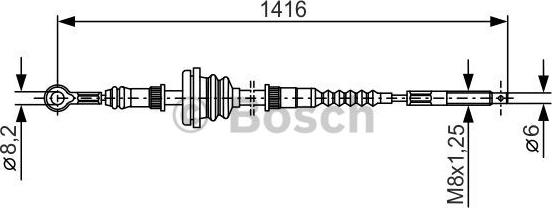 BOSCH 1 987 477 326 - Жило, ръчна спирачка vvparts.bg