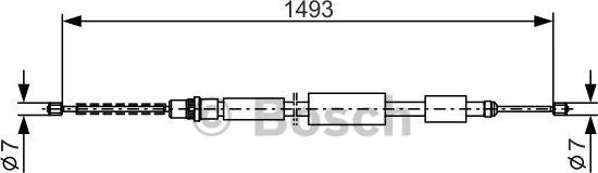 BOSCH 1 987 477 323 - Жило, ръчна спирачка vvparts.bg