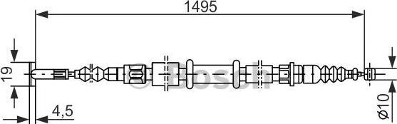 BOSCH 1 987 477 376 - Жило, ръчна спирачка vvparts.bg