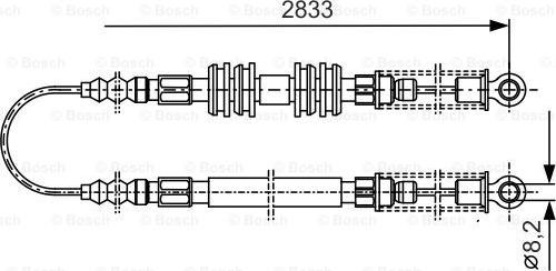 BOSCH 1 987 477 296 - Жило, ръчна спирачка vvparts.bg