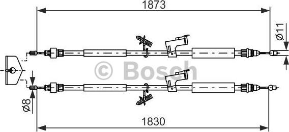 BOSCH 1 987 477 216 - Жило, ръчна спирачка vvparts.bg