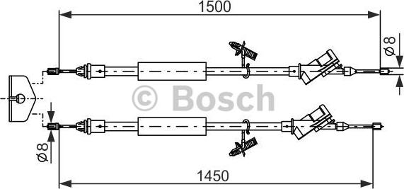 BOSCH 1 987 477 222 - Жило, ръчна спирачка vvparts.bg