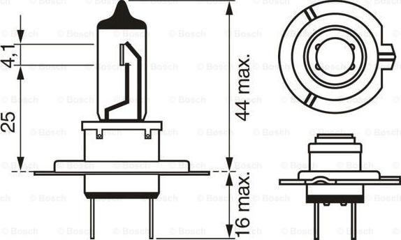 BOSCH 1 987 301 431 - Крушка с нагреваема жичка, фар за дълги светлини vvparts.bg