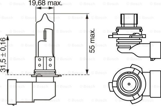 BOSCH 1 987 301 063 - Крушка с нагреваема жичка, фар за дълги светлини vvparts.bg