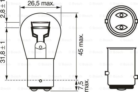 BOSCH 1 987 301 016 - Крушка с нагреваема жичка, мигачи vvparts.bg