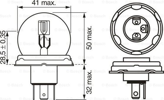 BOSCH 1 987 302 421 - Крушка с нагреваема жичка vvparts.bg