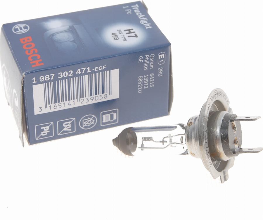 BOSCH 1 987 302 471 - Крушка с нагреваема жичка, фар за дълги светлини vvparts.bg