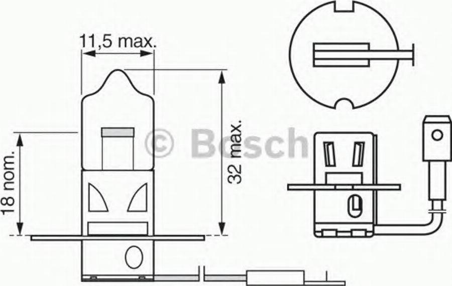 BOSCH 1987302033 - Крушка с нагреваема жичка, фар за мъгла vvparts.bg