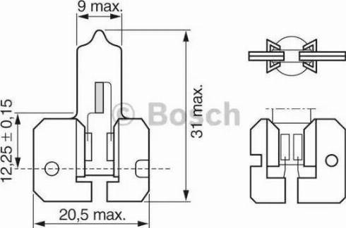 BOSCH 1 987 302 022 - Крушка с нагреваема жичка, фар за мъгла vvparts.bg