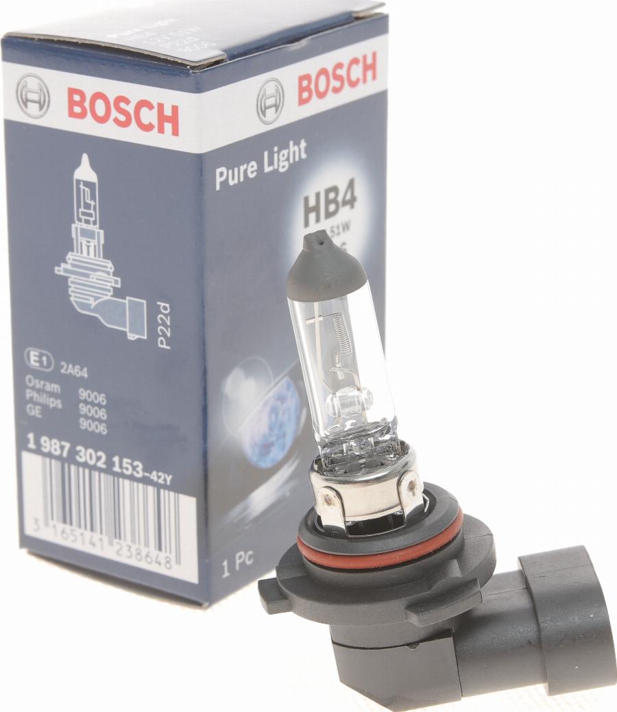 BOSCH 1 987 302 153 - Крушка с нагреваема жичка, фар за дълги светлини vvparts.bg