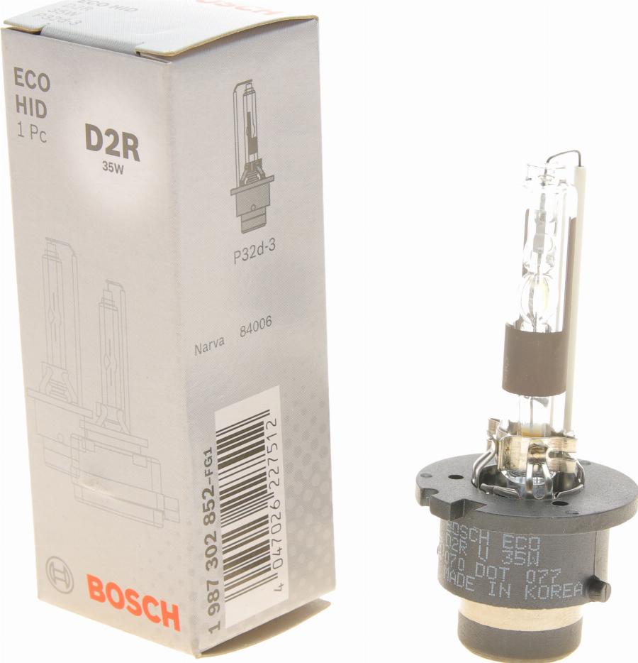 BOSCH 1 987 302 852 - Крушка с нагреваема жичка, главни фарове vvparts.bg