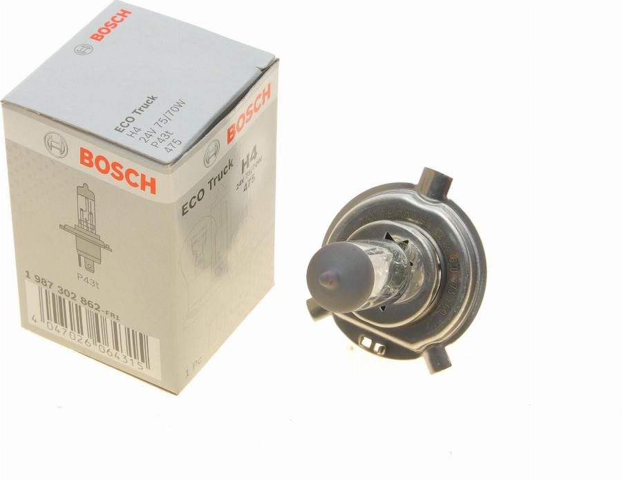 BOSCH 1 987 302 862 - Крушка с нагреваема жичка, фар за дълги светлини vvparts.bg