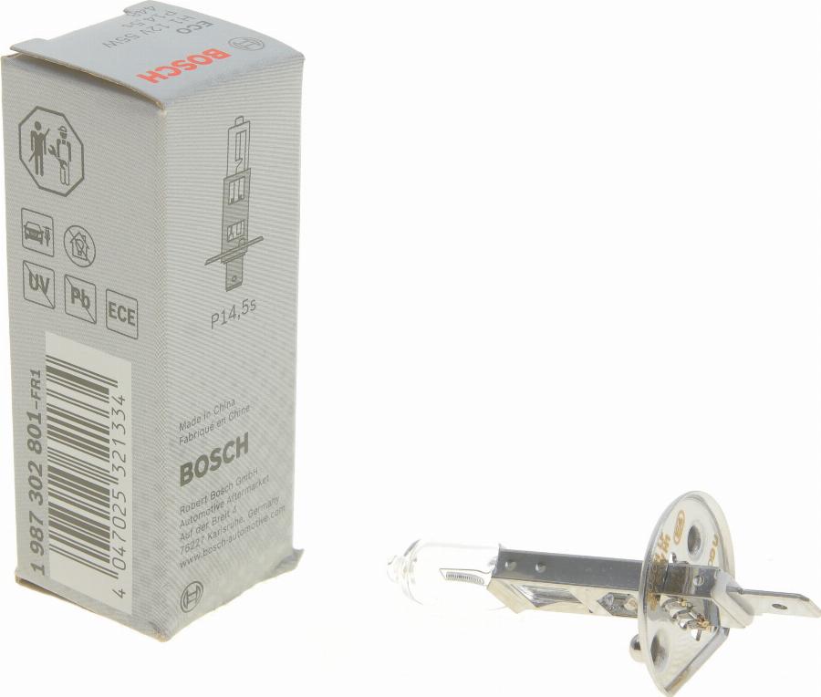 BOSCH 1 987 302 801 - Крушка с нагреваема жичка, фар за дълги светлини vvparts.bg