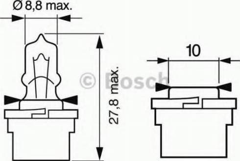 BOSCH 1 987 302 260 - Крушка с нагреваема жичка, осветление на уредите vvparts.bg