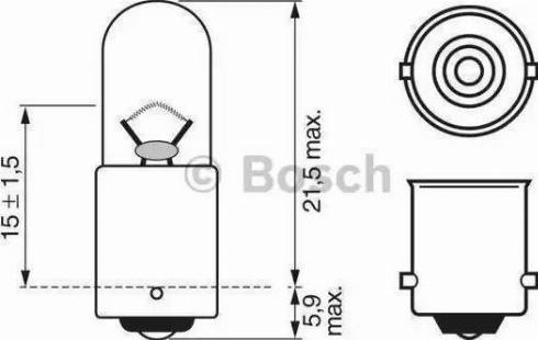 BOSCH 1 987 302 525 - Крушка с нагреваема жичка, осветление на уредите vvparts.bg