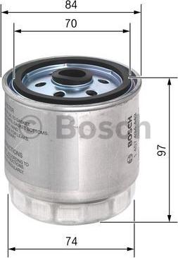 BOSCH 1 457 434 443 - Горивен филтър vvparts.bg