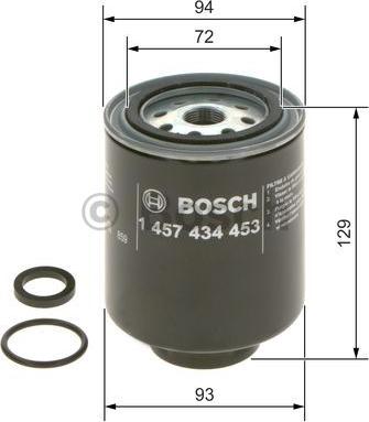 BOSCH 1 457 434 453 - Горивен филтър vvparts.bg