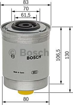 BOSCH 1 457 434 103 - Горивен филтър vvparts.bg