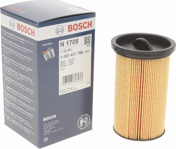 BOSCH 1 457 431 708 - Горивен филтър vvparts.bg