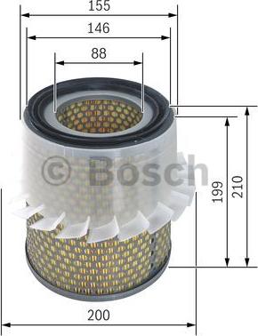 BOSCH 1 457 433 646 - Въздушен филтър vvparts.bg