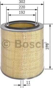 BOSCH 1 457 432 188 - Въздушен филтър vvparts.bg