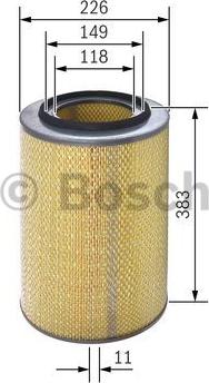 BOSCH 1 457 429 966 - Въздушен филтър vvparts.bg