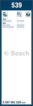 BOSCH 3 397 001 539 - Перо на чистачка vvparts.bg