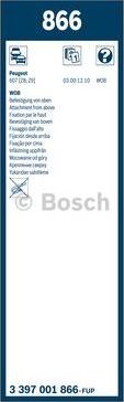 BOSCH 3 397 001 866 - Перо на чистачка vvparts.bg