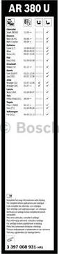 BOSCH 3 397 008 931 - Перо на чистачка vvparts.bg