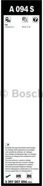 BOSCH 3 397 007 094 - Перо на чистачка vvparts.bg